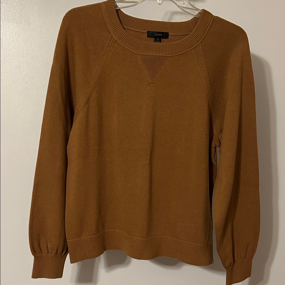 J. Crew Women's Brown Crew Neck Sweater, size S, like new.